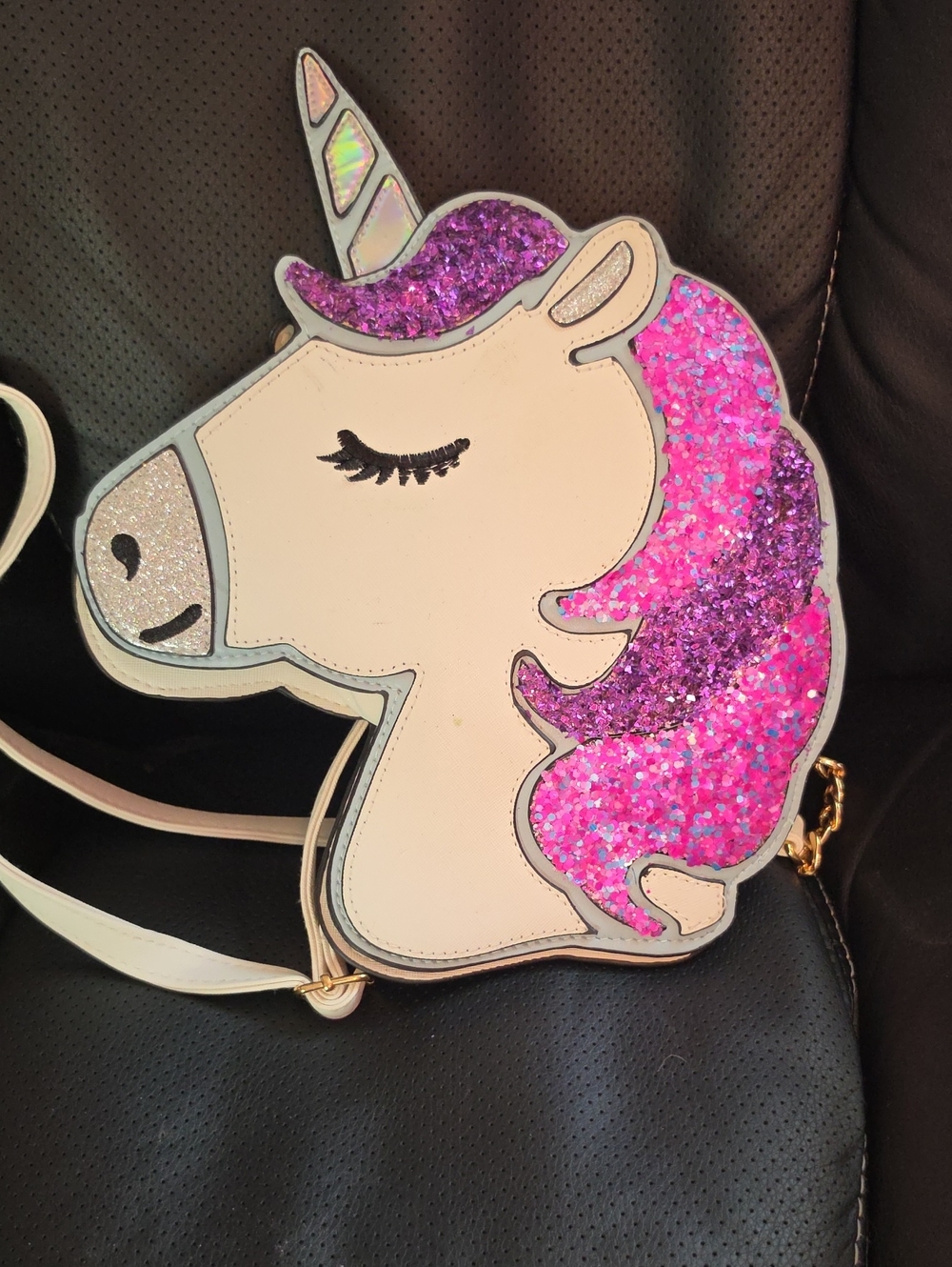 Unicorn Glitter Crossbody Bag